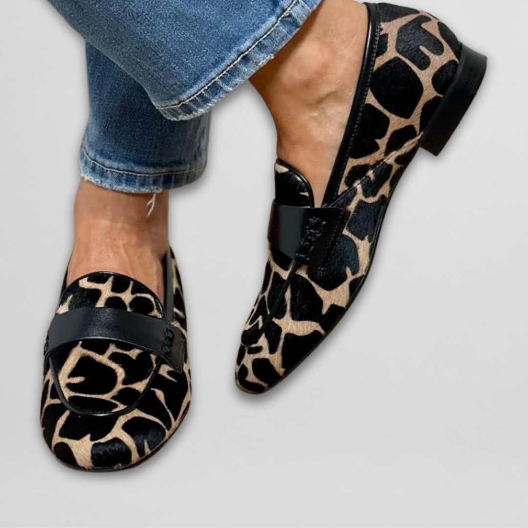 Martina | Markante and Stilvolle Damen Loafer Mit Leopardenmuster