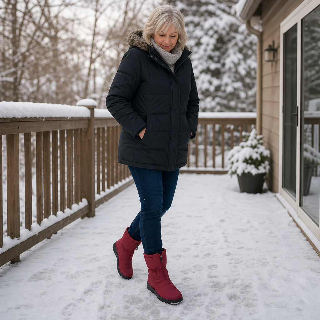 Frostbella | Mid-Calf Snow Boots – Warm and Stylish for Winter