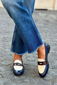 Emma | Stilvolle und Eleganz Zweifarbige Damen Loafer