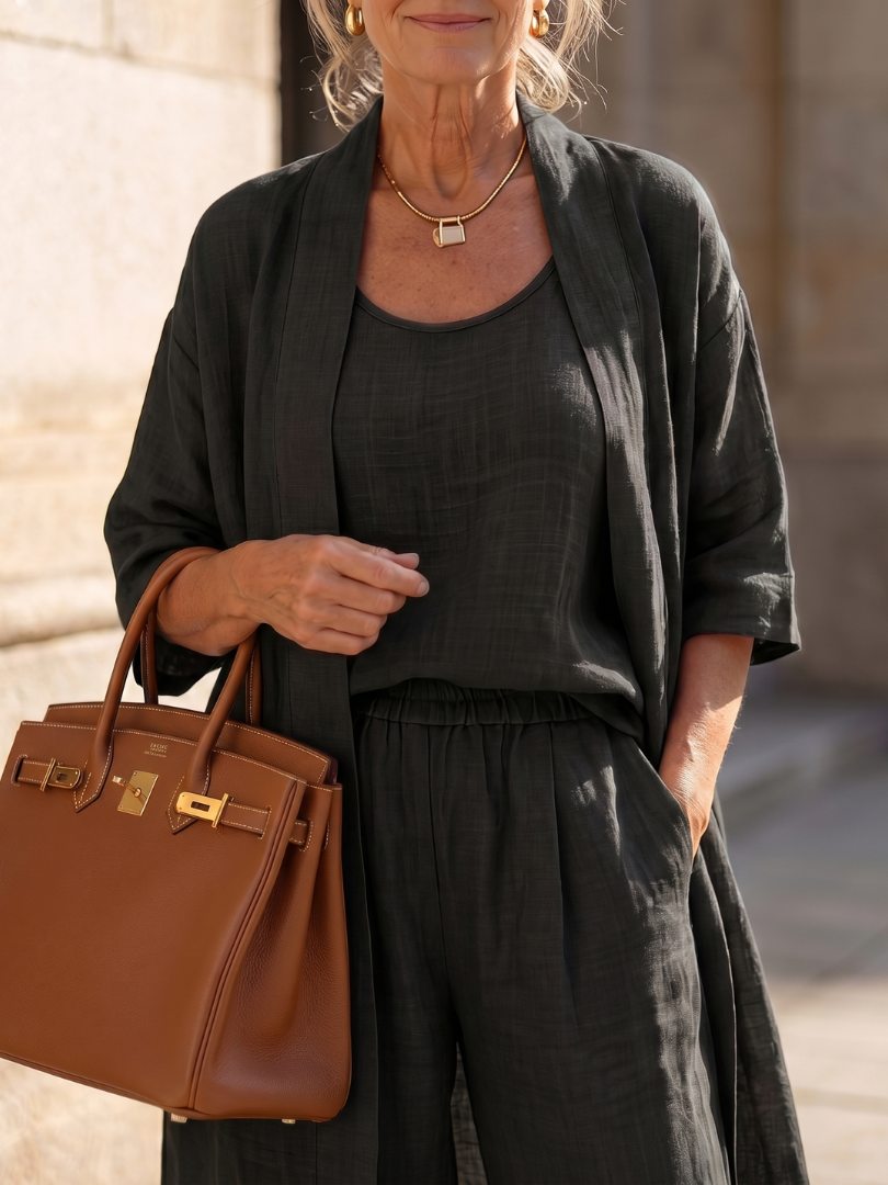 Yael | Three Piece Relaxed Pant Set – Leichter Komfort für Damen