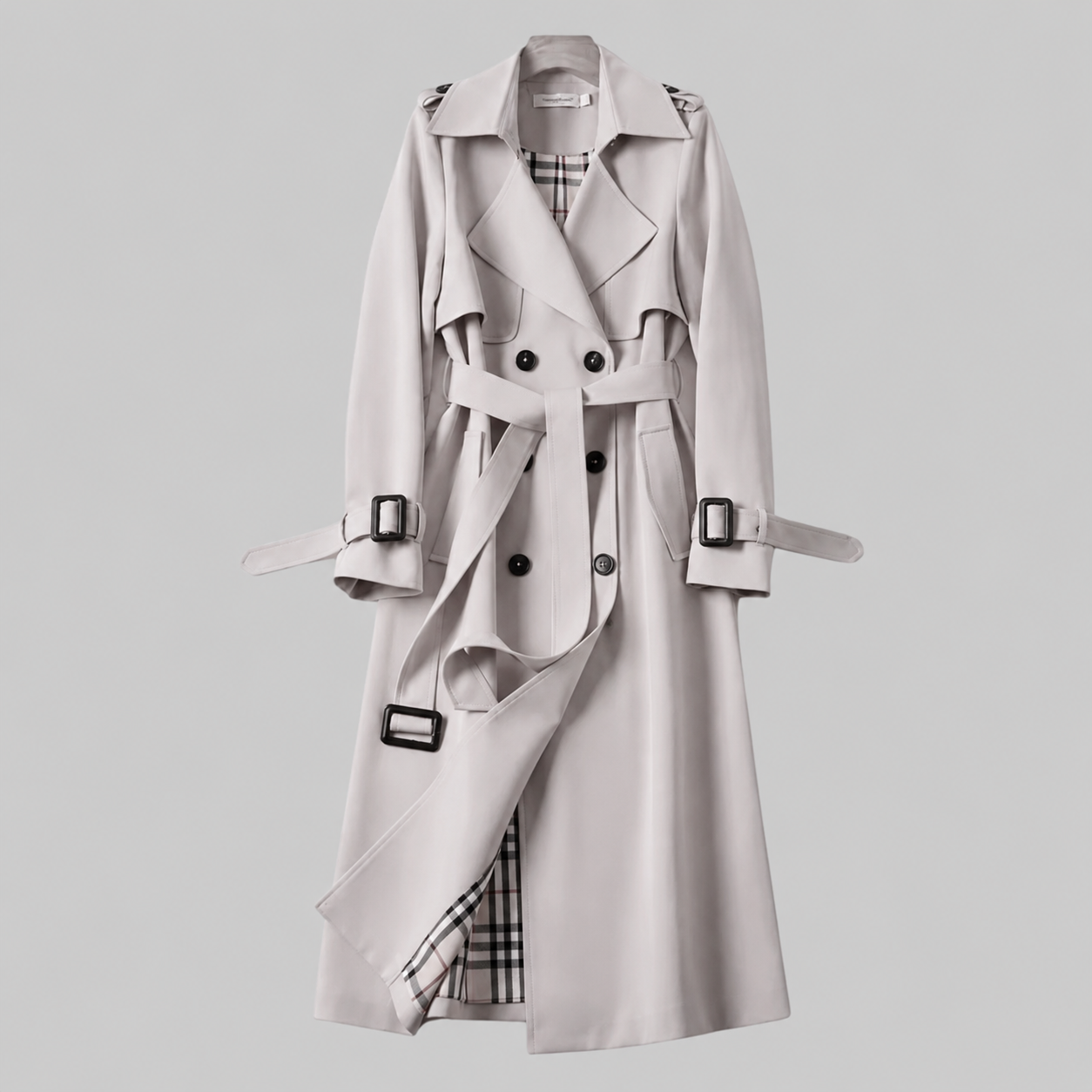 Aleah | Black Trench Coat Women Tailored Lightweight Transitional 4