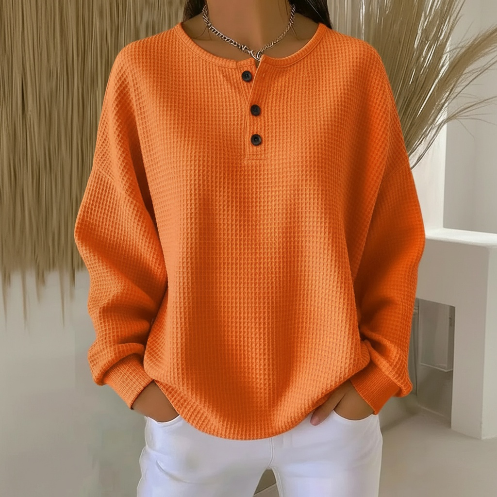 Alexa | Kuscheliger Waffelpullover 4