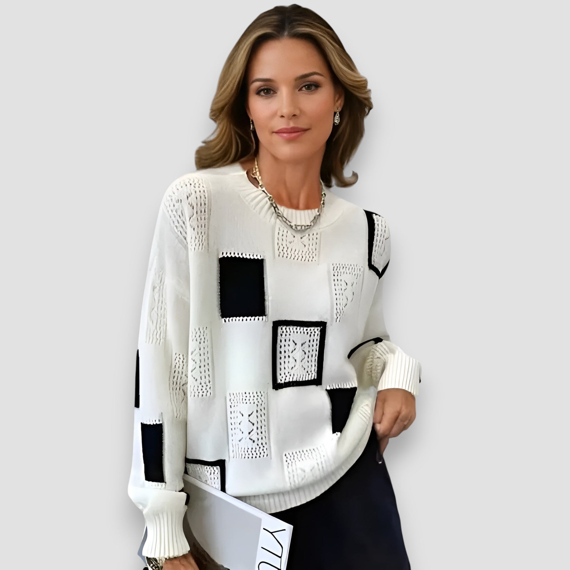 Alice | Eleganter Pullover mit Karos 1