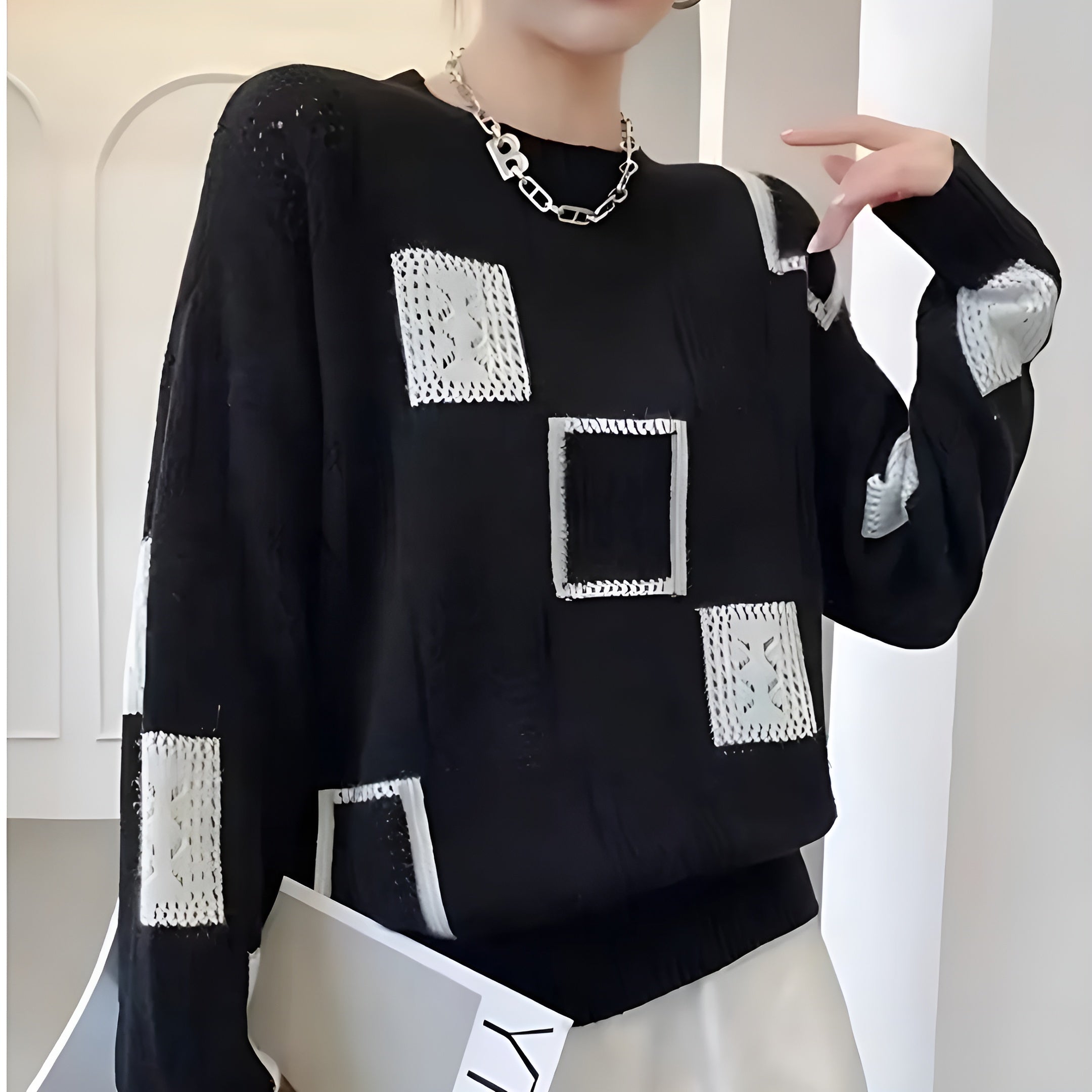 Alice | Eleganter Pullover mit Karos 4