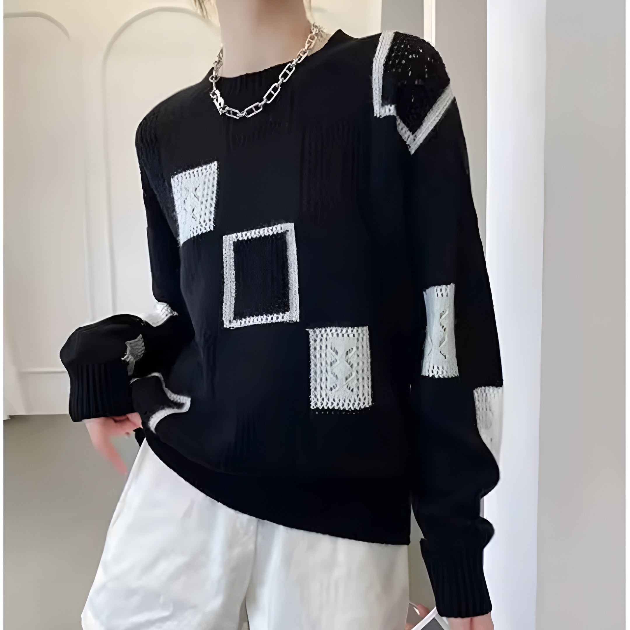 Alice | Eleganter Pullover mit Karos 5
