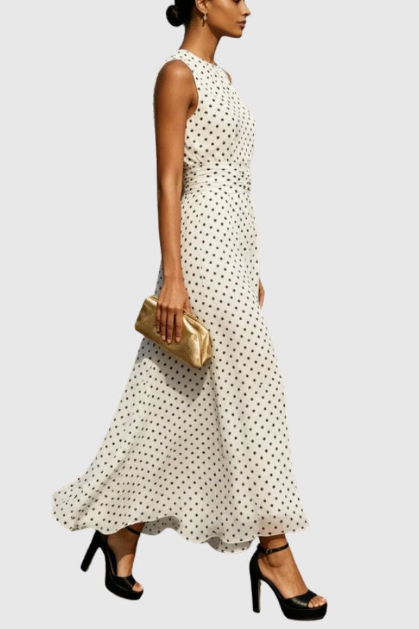 Alice | Zeitloses und elegantes ärmelloses Maxikleid mit Rüschen 2