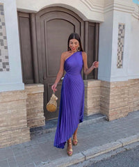 Olivia | Elegantes & Modernes One Shoulder Hochzeitsgastkleid