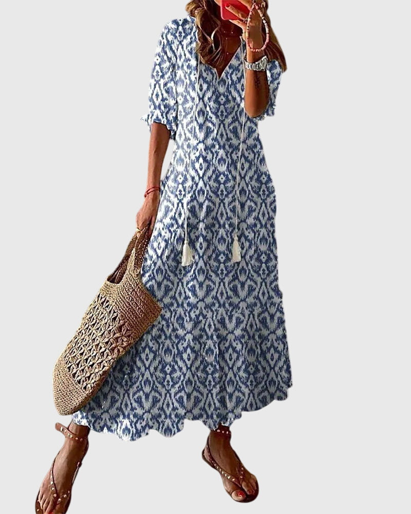 Amara | Leicht, Luftig &amp; Elegant Boho Vintage Sommerkleid 0