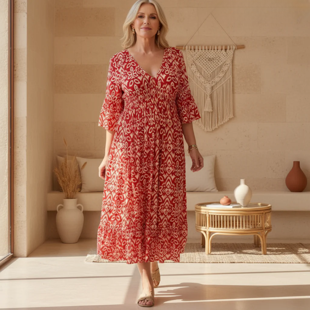 Amara | Sommerkleider mit ausgestelltem Schnitt und V-Ausschnitt 1