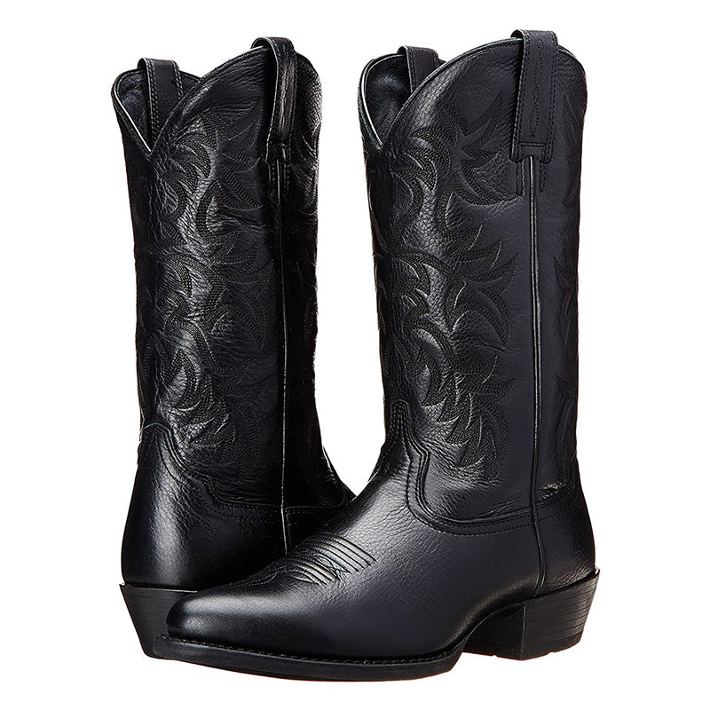 Amé | Lederstiefel Herren Schwarze Elegante Robust Mittelhoch 0