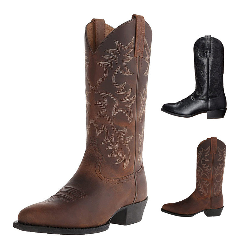 Amé | Lederstiefel Herren Schwarze Elegante Robust Mittelhoch 1