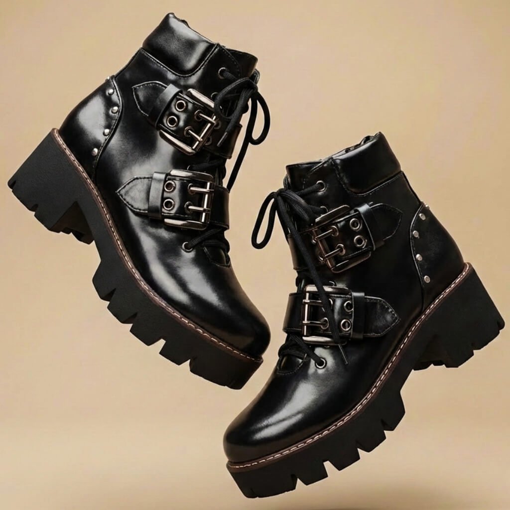 Amelia | Markante Stiefeletten mit hochwertiger Schnalle und markanter Optik 1
