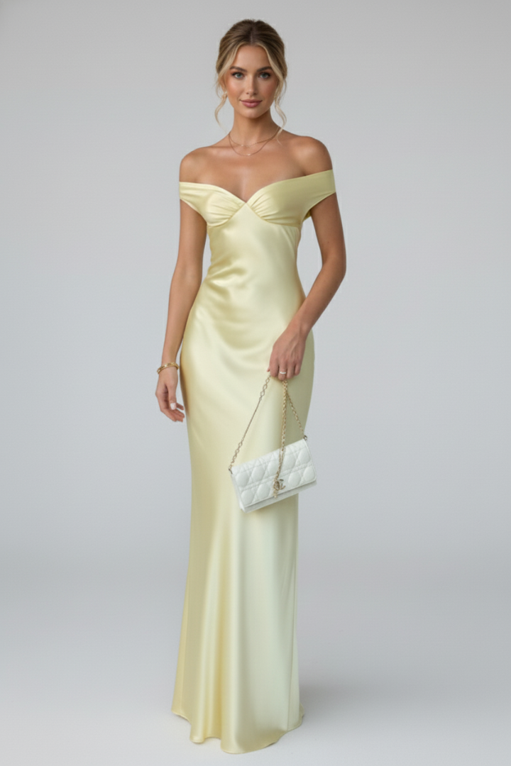 Anastacia | Elegantes, Schulterfreies Maxikleid für Damen – Festlich & Figurbetont 0