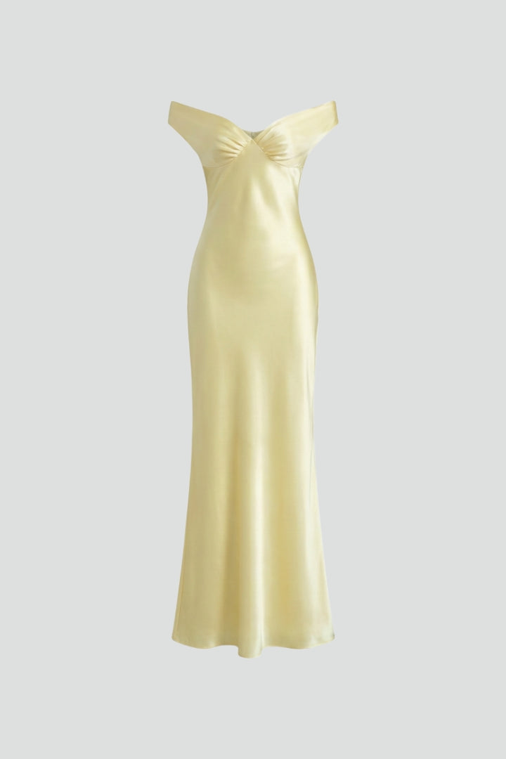 Anastacia | Elegantes, Schulterfreies Maxikleid für Damen – Festlich & Figurbetont 1