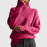 Karolin | Eleganter und moderner geometrischem Muster Rollkragenpullover