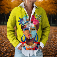 Mila | Stilvolle und Kunstvoll bedruckte Strickjacke