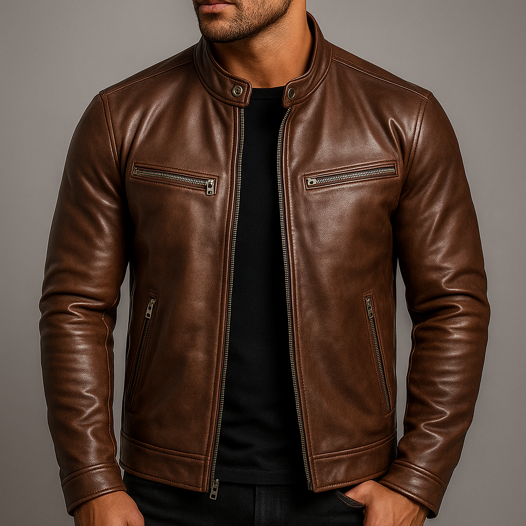 Anton | Herren Lederjacke Vintage Stil Maskulin Maßgeschneiderte Passform 5