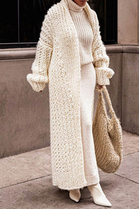 Martina | Eleganter und grob gestrickter langer Strickjacke