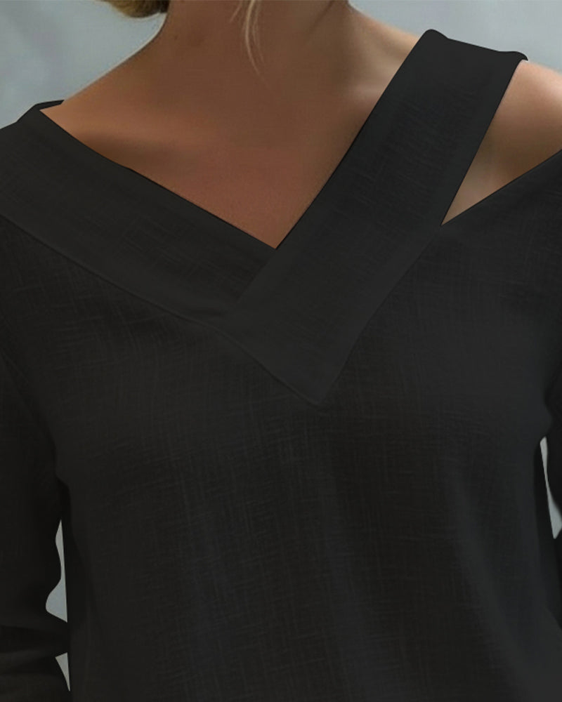 Ariana | Elegantes, Asymmetrisches Damen Top mit V-Ausschnitt für Festliche Anlässe 5