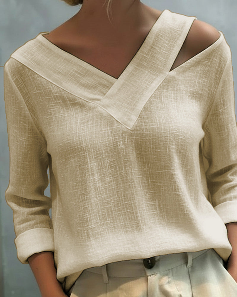 Ariana | Elegantes, Asymmetrisches Damen Top mit V-Ausschnitt für Festliche Anlässe 9