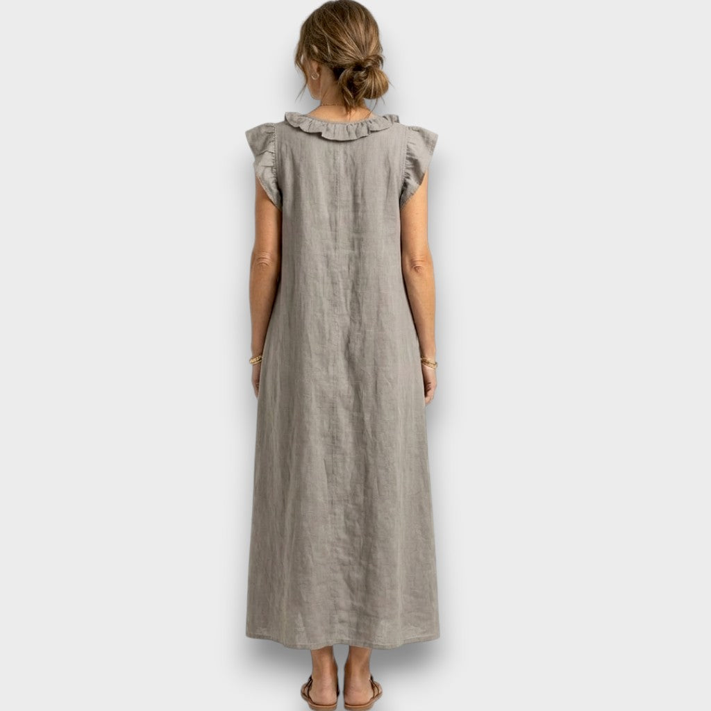 Aurelia | Elegantes, Leichtes &amp; Feminines Maxi-Leinenkleid 1