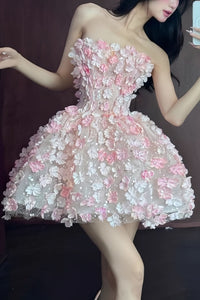 Seraphina | Glamouröses und stilvolles Damen Minikleid mit Blumenmuster