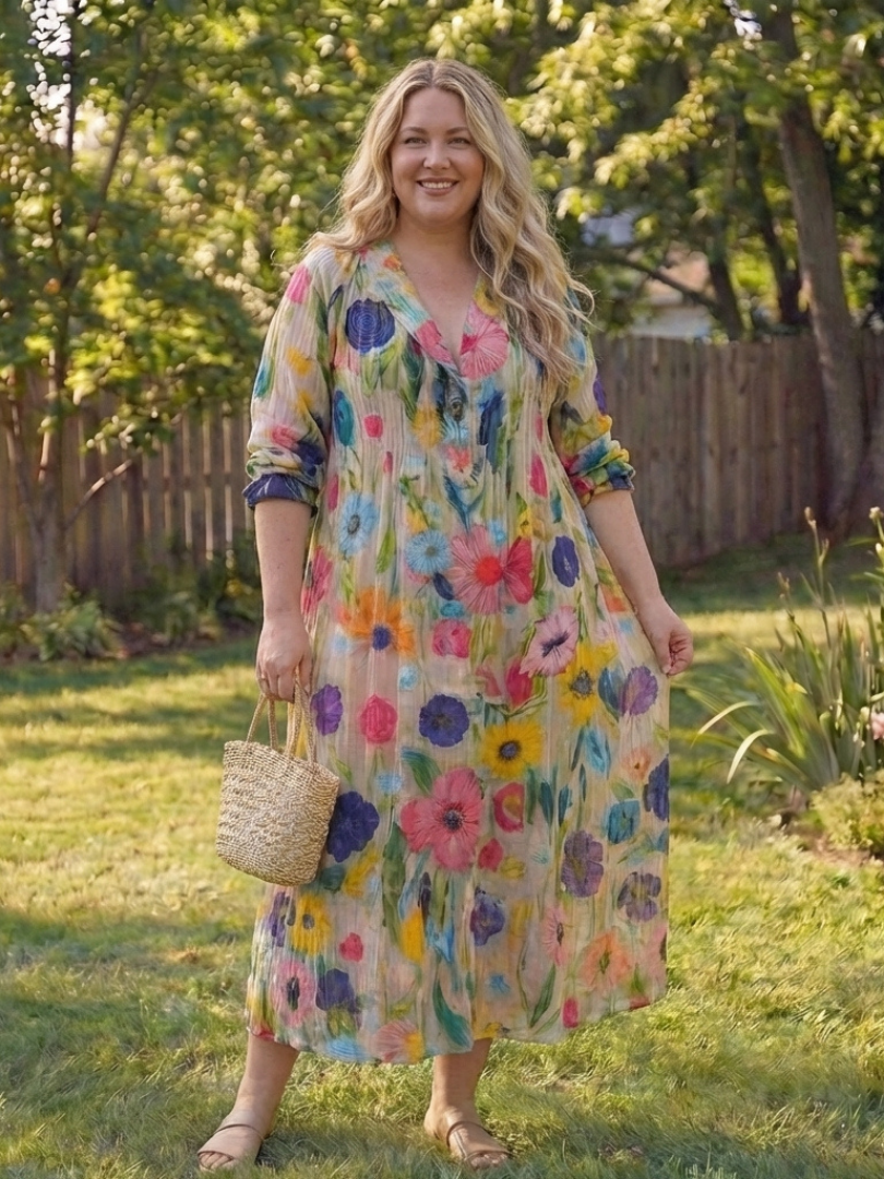 Ava | Florales, Elegantes Maxikleid für Damen – Langes Maxikleid für den Sommer 1