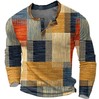 Lukas | Modisches Patchwork Langarm t-shirt