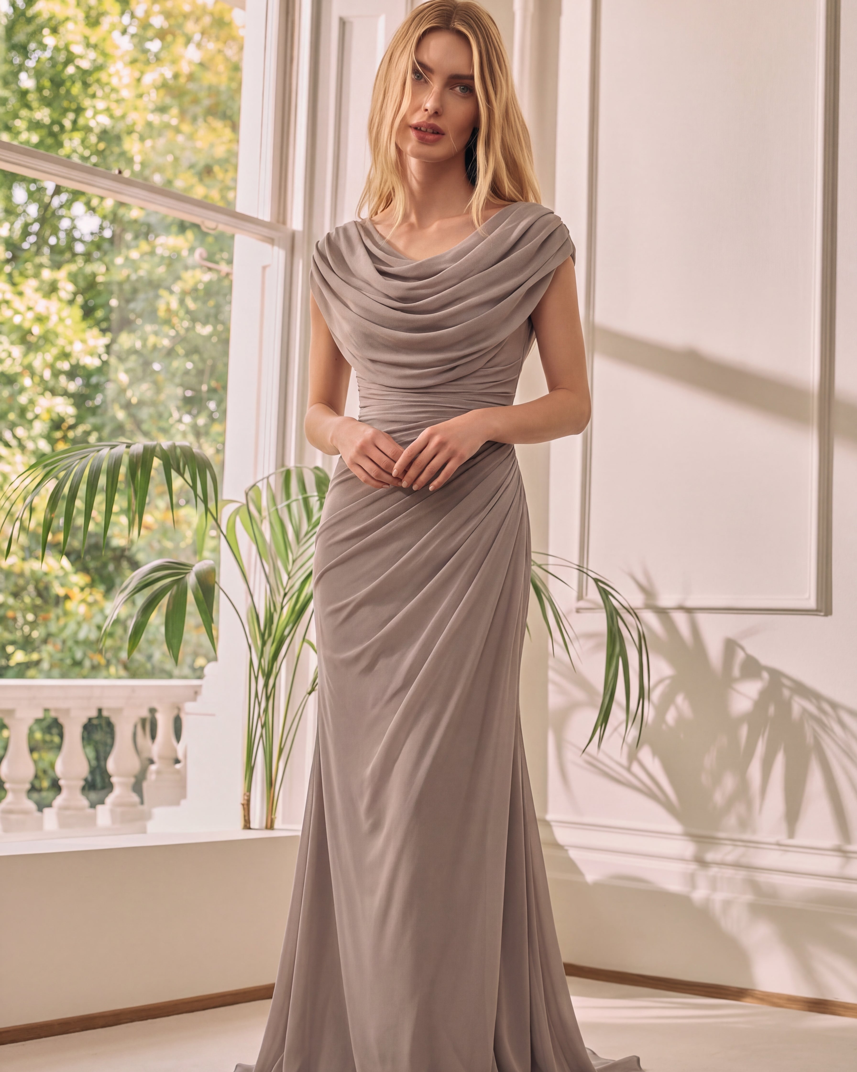 Bella | Elegantes, Tailliertes Maxikleid für Damen – Fließendes Maxikleid Sommer 1