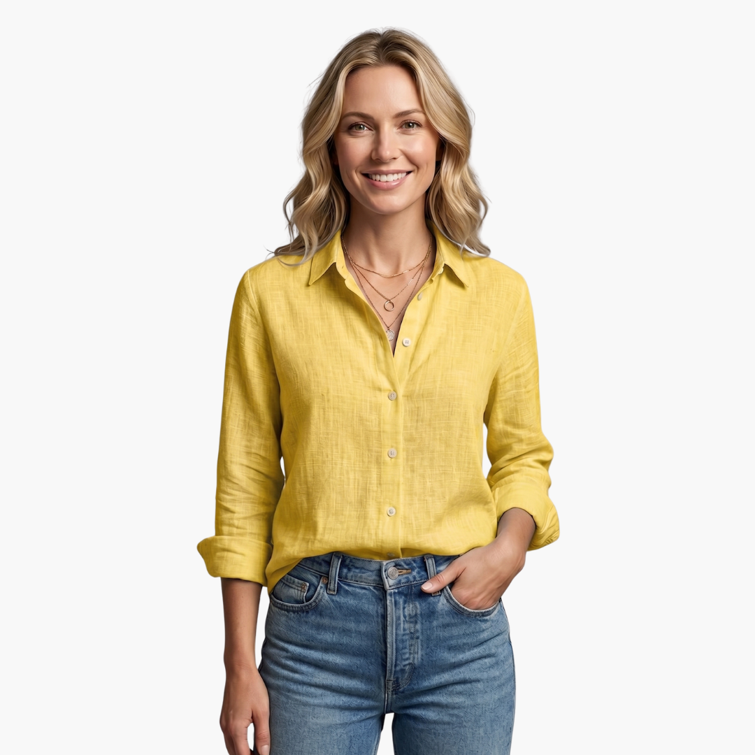 Biana | Elegantes Damen Hemd Langärmlig in Hellblau – Bequem & Vielseitig 7