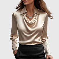 Isabella | Elegante und vielseitige Seidenbluse mit langen Ärmeln