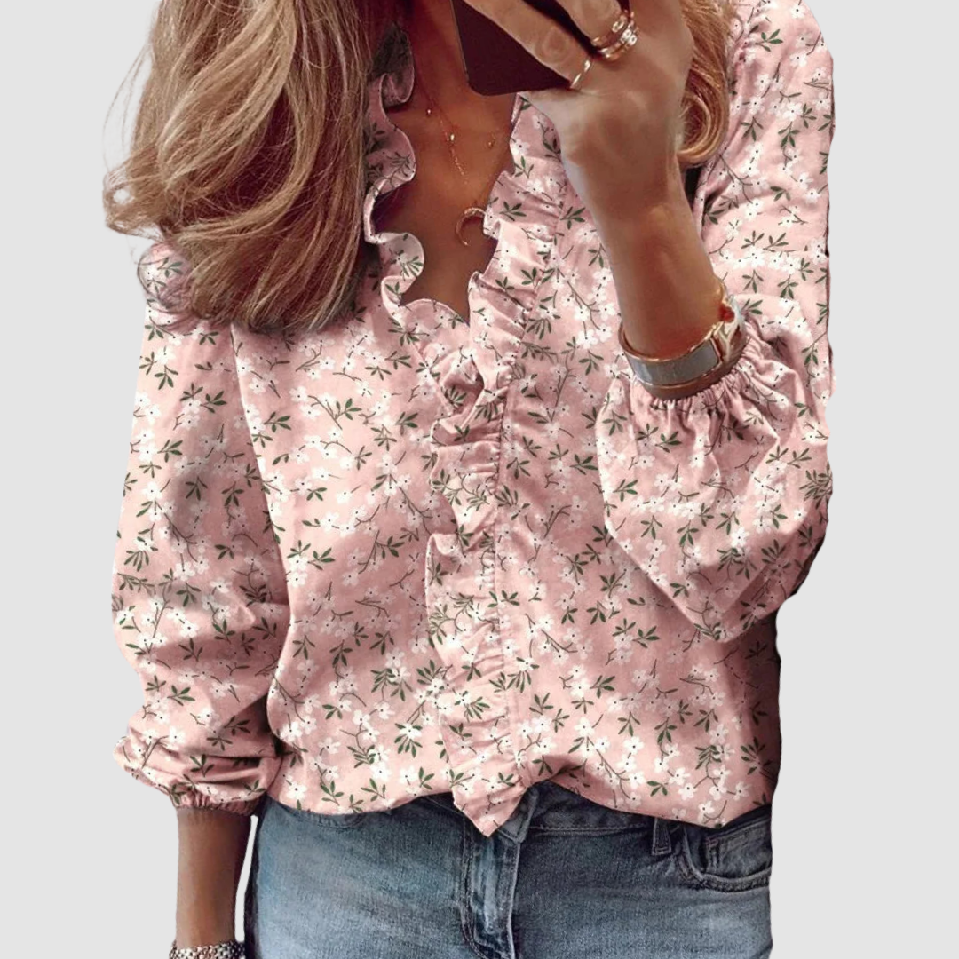 Brielle | Elegante Damenbluse mit Rüschen – Perfekt für festliche Anlässe und Casual Looks 0