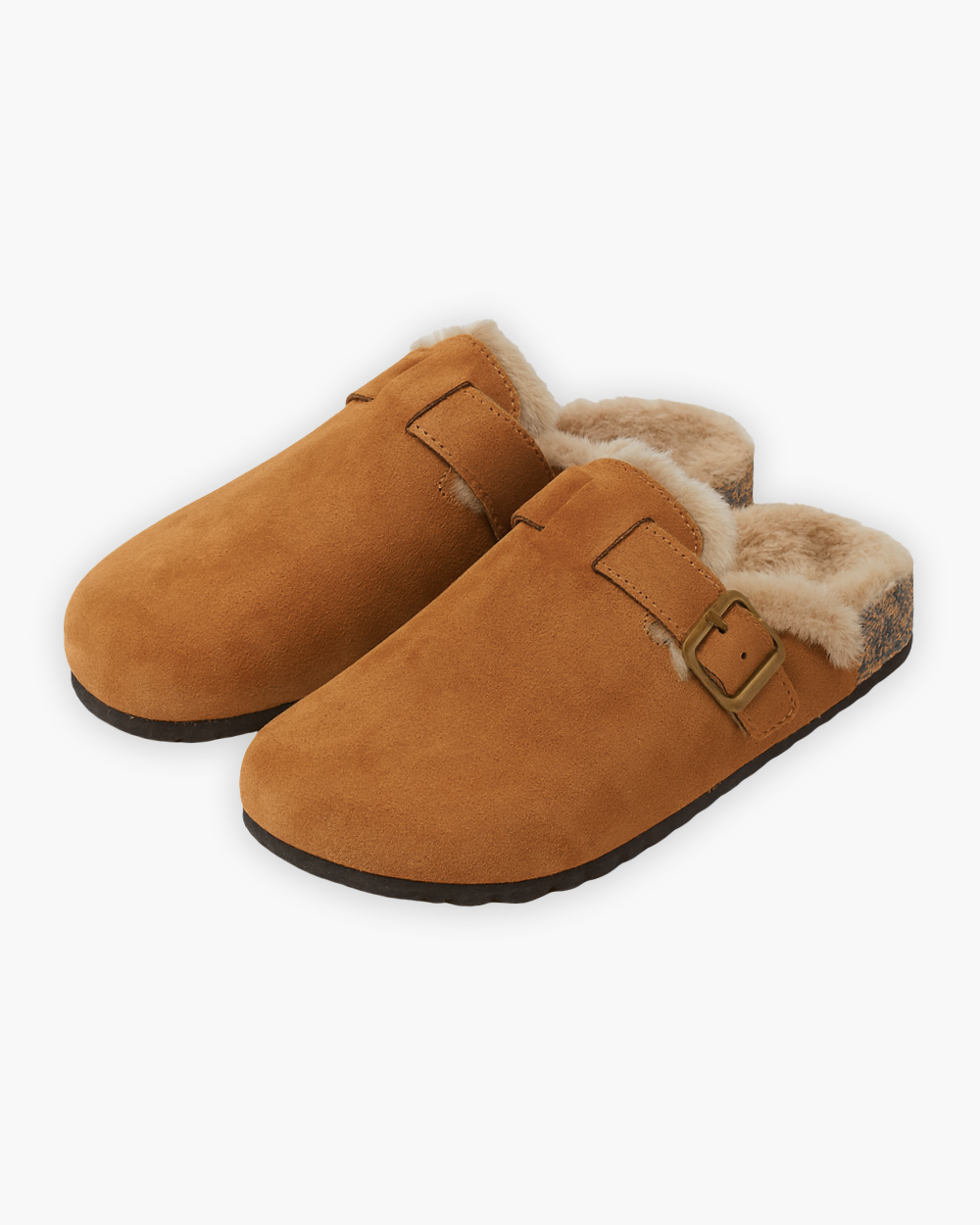 Gefütterte Clogs mit Schnalle