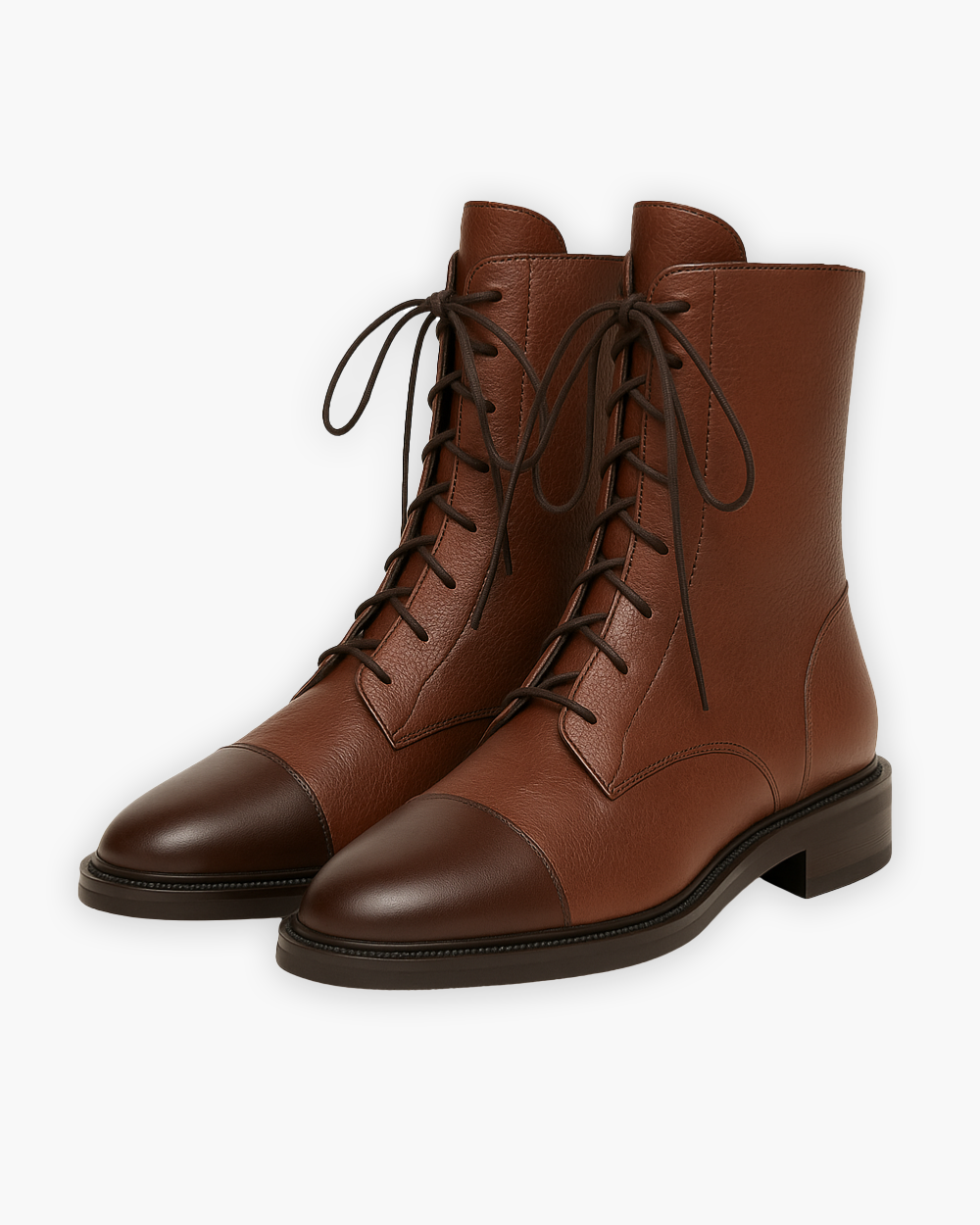 Schnürstiefeletten mit Blockabsatz