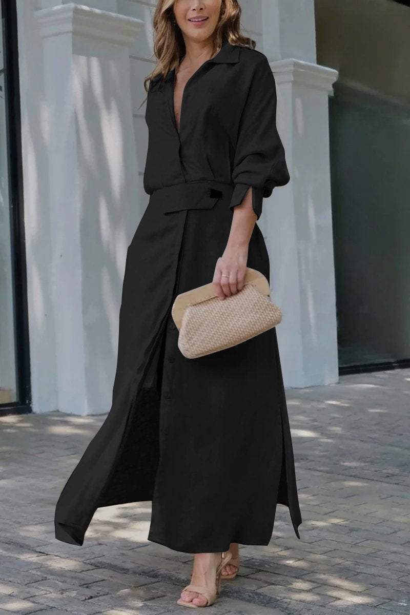 Camille | Elegantes Damen Maxikleid – Strukturierter Schnitt, Taillengürtel &amp; Ideal für den Sommer 3