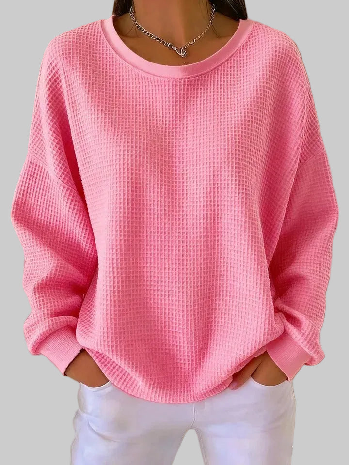 Carmen | Atmungsaktiver Damenpullover aus Baumwolle – Lässiger Langarmpullover für Frühling und Sommer 0