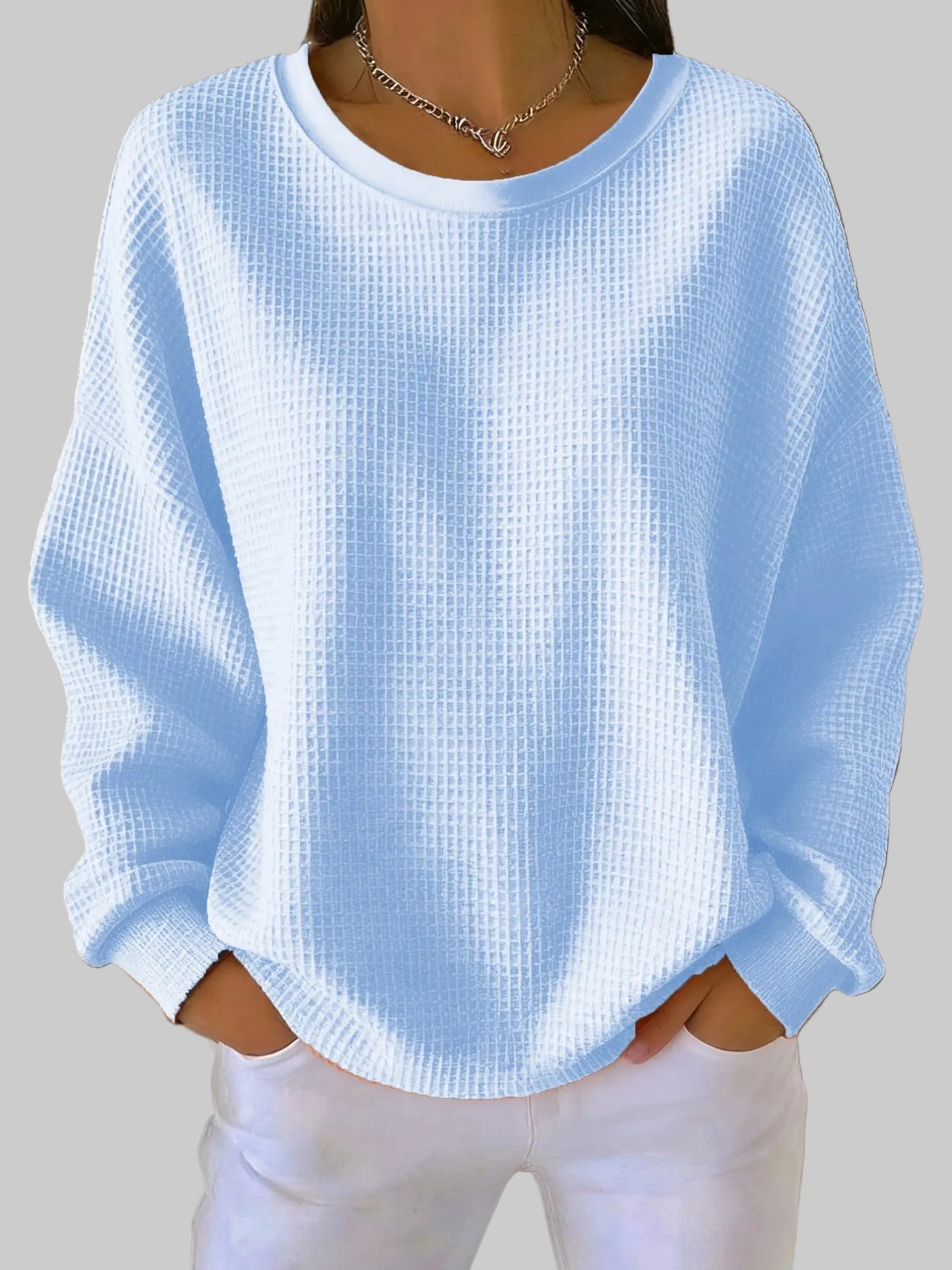 Carmen | Atmungsaktiver Damenpullover aus Baumwolle – Lässiger Langarmpullover für Frühling und Sommer 9