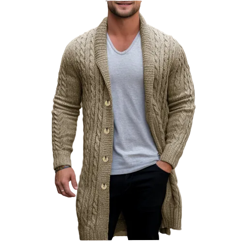 Elio | Eleganter und komfortabler langer Herren Strickjacke