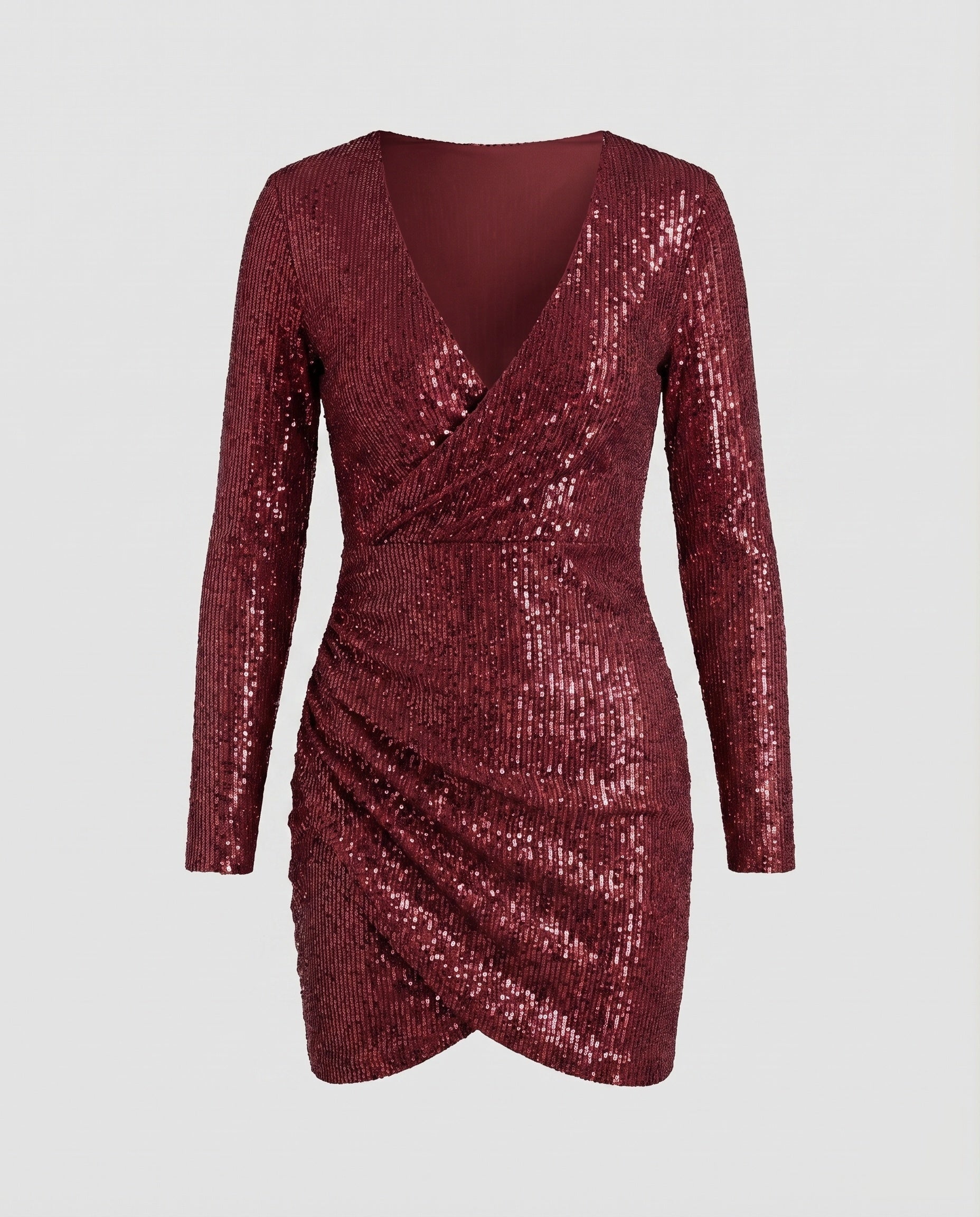 Celeste | Bodycon-Kleid mit V-Ausschnitt und Rüschen für den Abschlussball 7