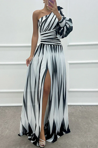 Alina | Elegantes & Stilvolles Ein-Schulter Hochzeitsgästekleid