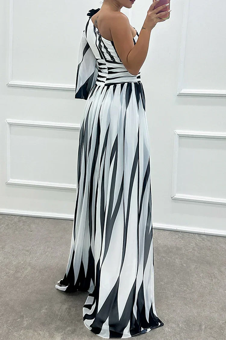 Celia | Maxikleid Festlich Sommer Asymmetrisch Elegant Fließend 2