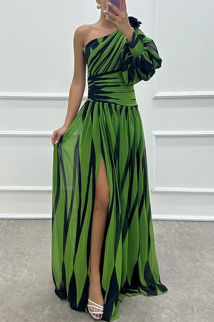 Celia | Maxikleid Festlich Sommer Asymmetrisch Elegant Fließend 6