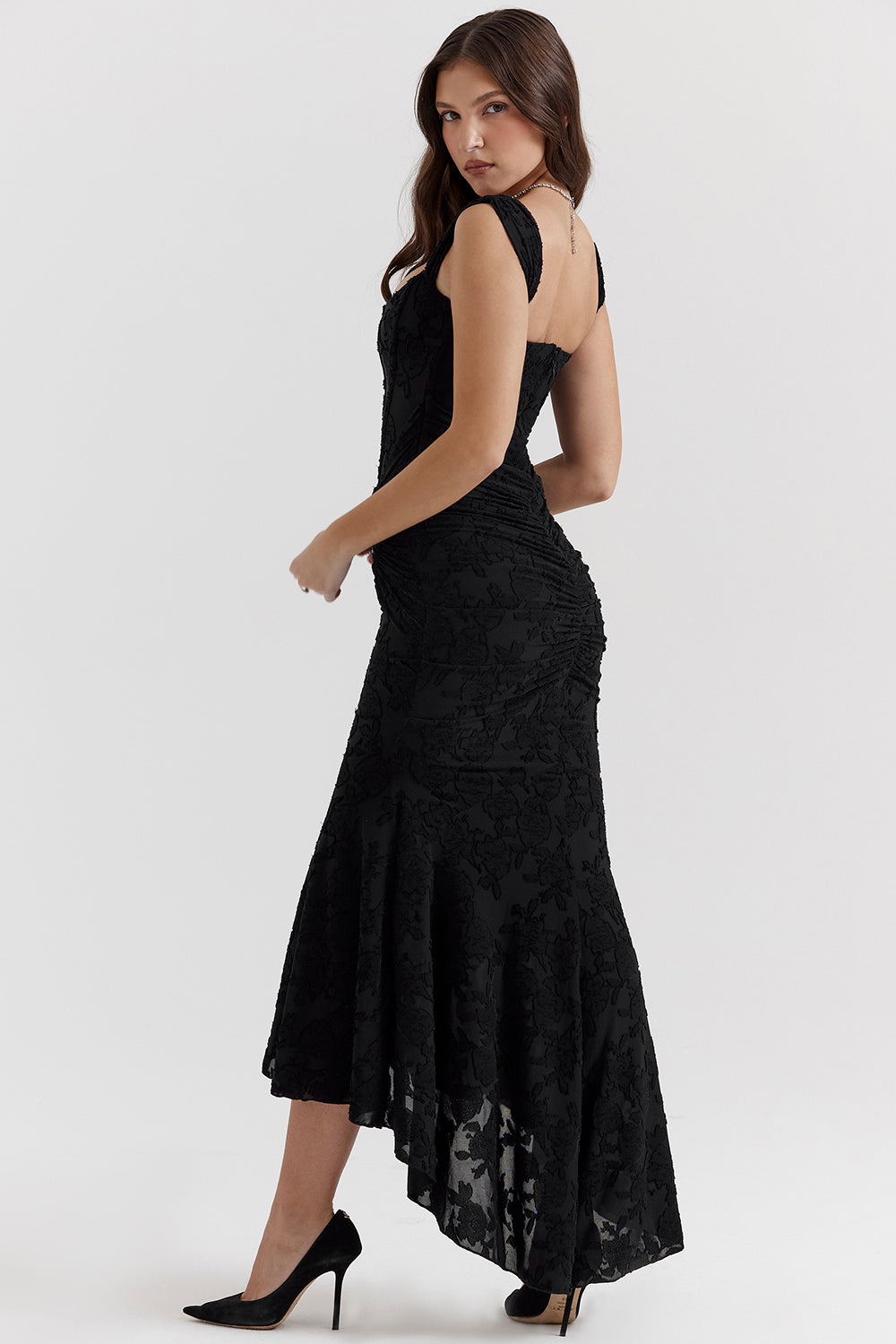 Celina | Abendkleid Abendfigurbetont Elegant Ärmellos Mit Rüschen 1