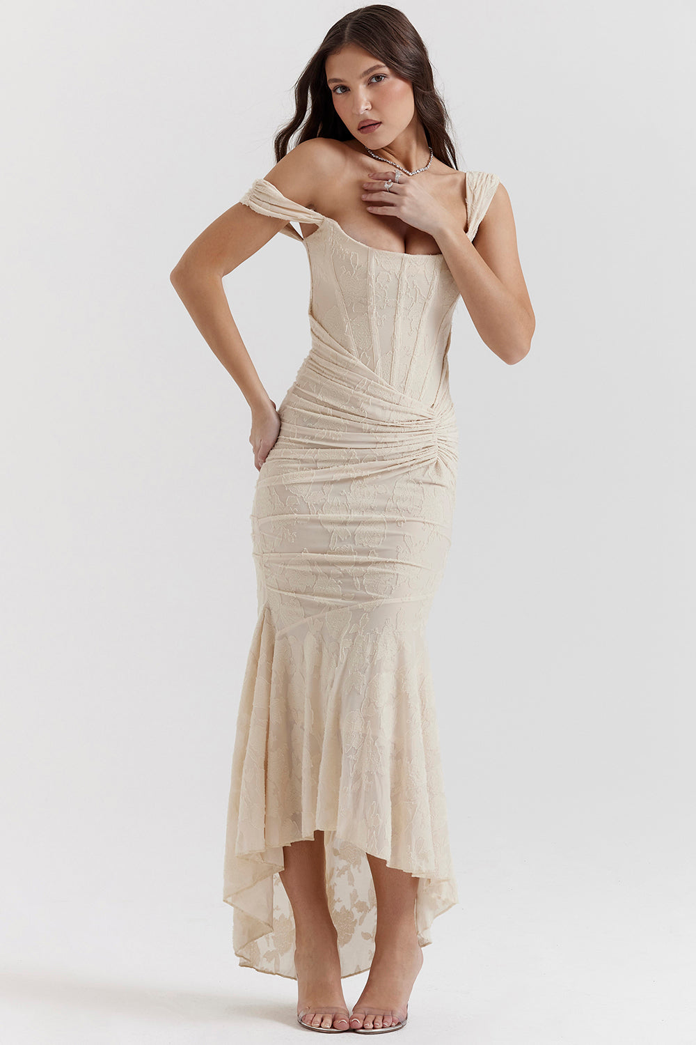 Celina | Abendkleid Abendfigurbetont Elegant Ärmellos Mit Rüschen 6