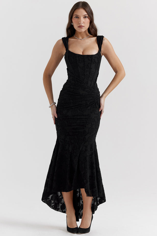 Celina | Abendkleid Abendfigurbetont Elegant Ärmellos Mit Rüschen 9