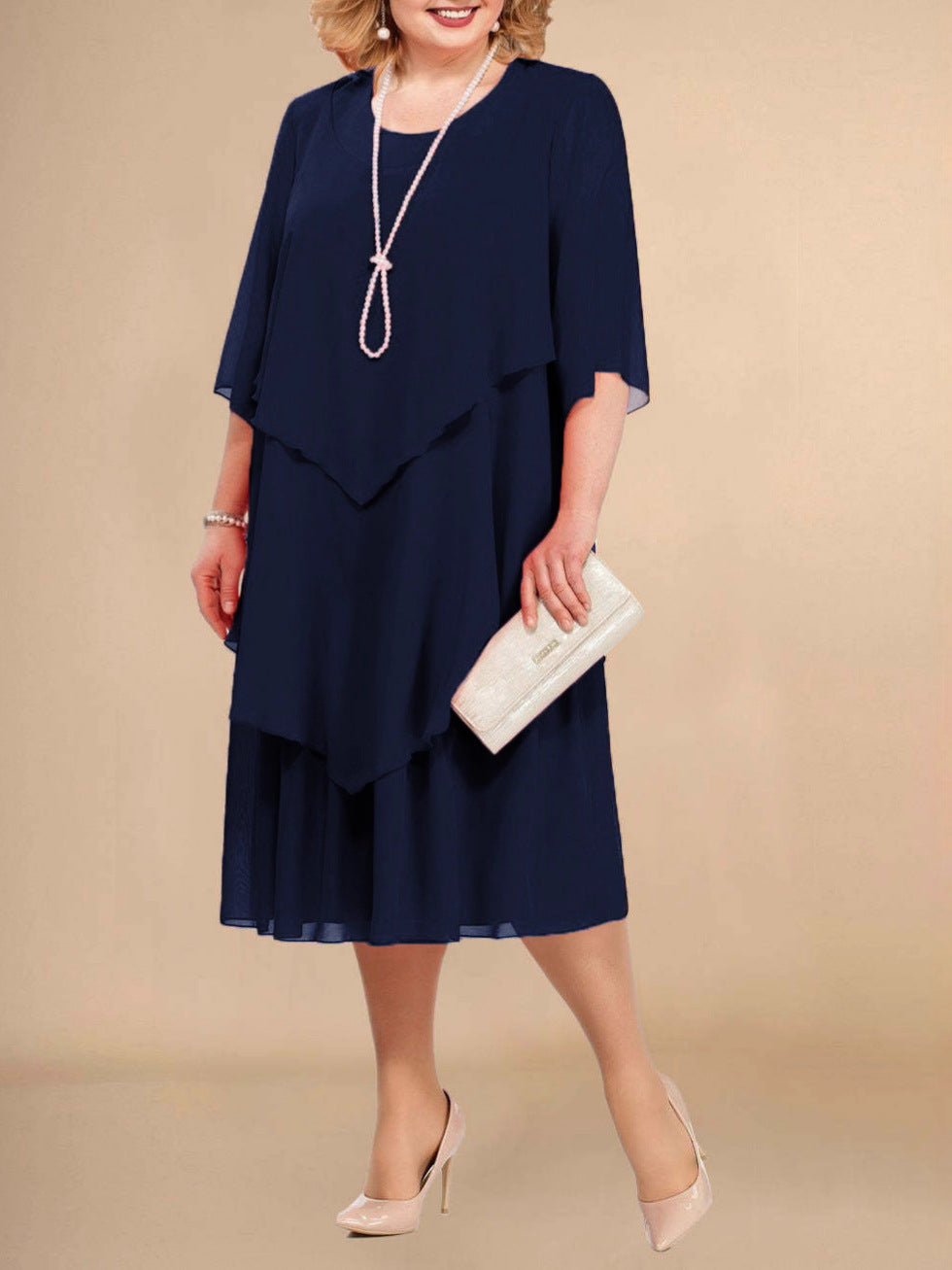 Celina | Elegantes, Luftiges &amp; Bequemes Damen Chiffonkleid 2