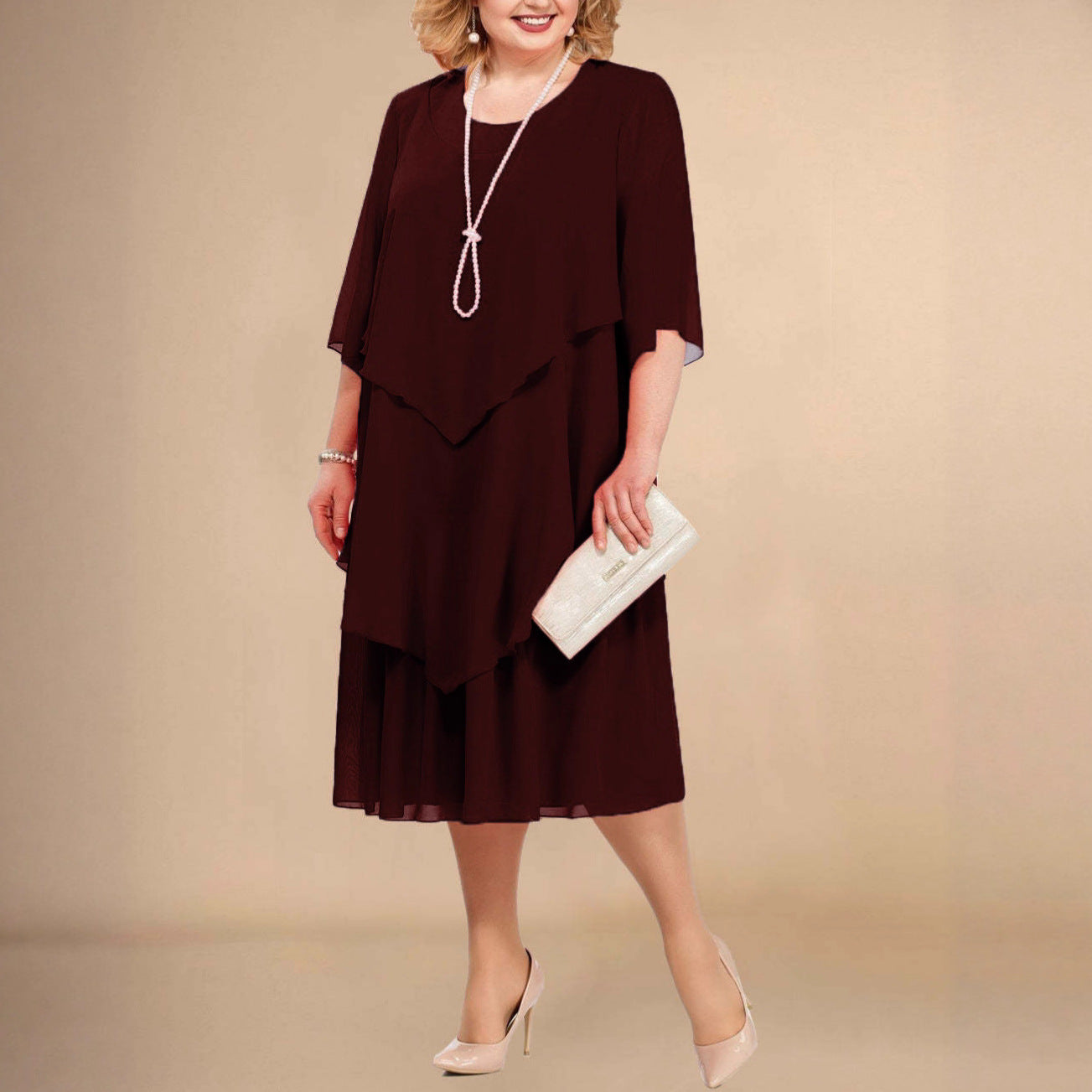 Celina | Elegantes, Luftiges &amp; Bequemes Damen Chiffonkleid 3