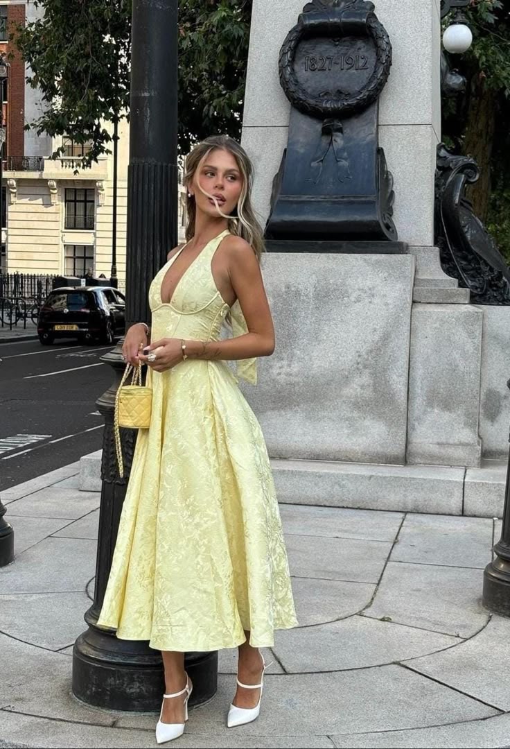 Celine | Damenkleid Hochzeitsgast Festlich Elegant V-Ausschnitt 2