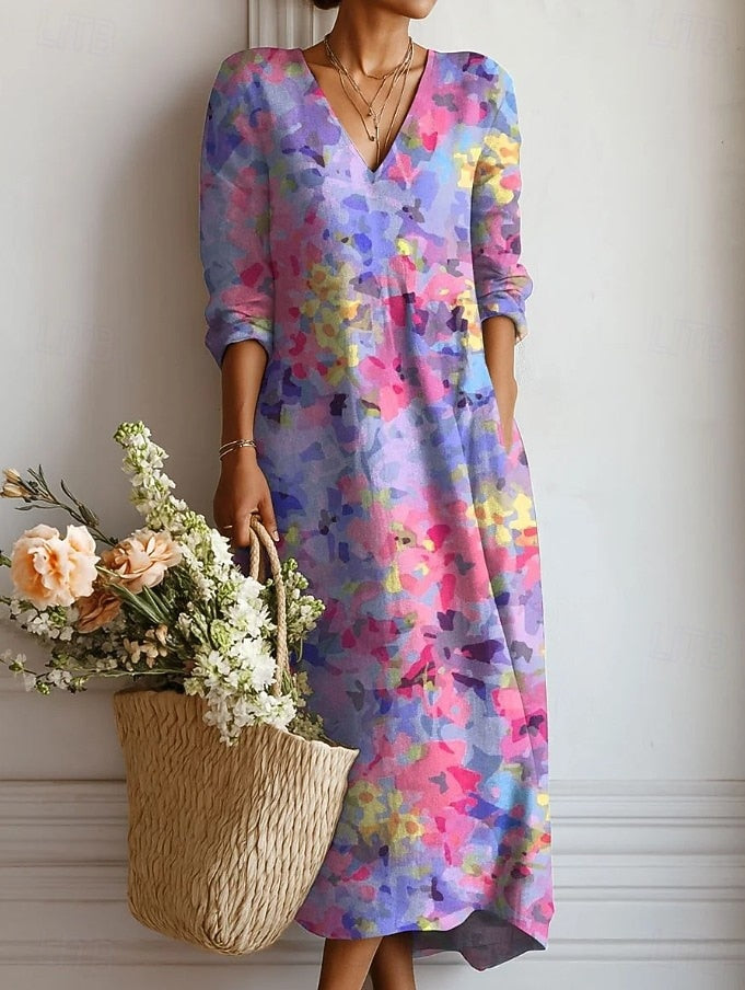 Celine | Florales, Bequemes & Elegantes Damenkleid – Perfekt für Festliche Anlässe 0