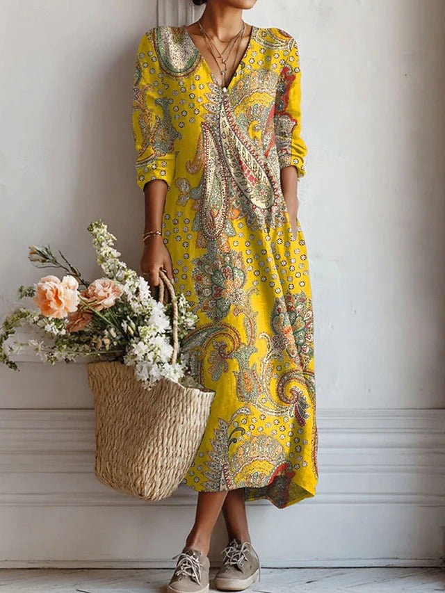 Celine | Florales, Bequemes & Elegantes Damenkleid – Perfekt für Festliche Anlässe 1